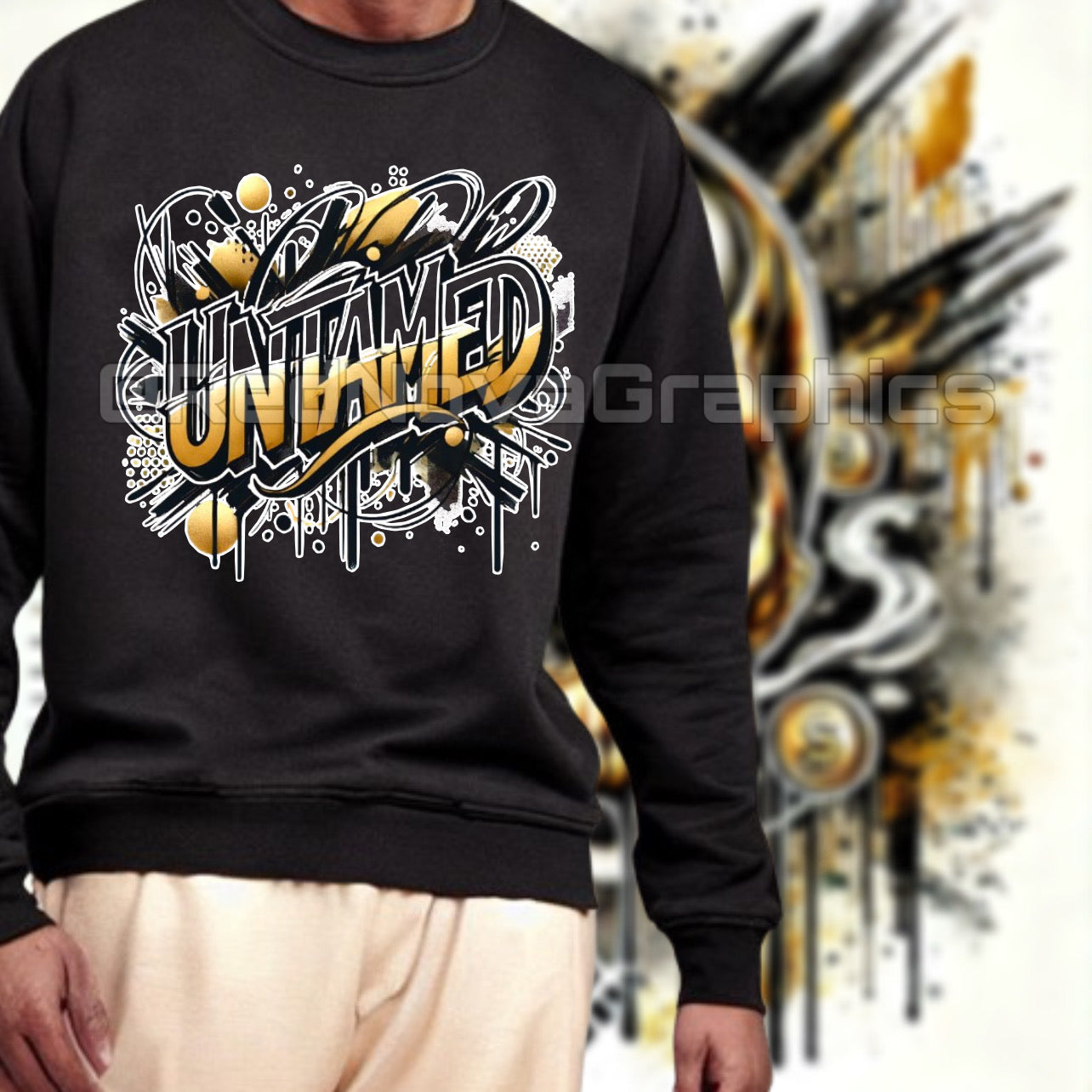 Untamed Hoodie Gold & Black