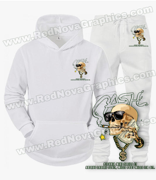 Skull and Money Affirmation Sweat Suit